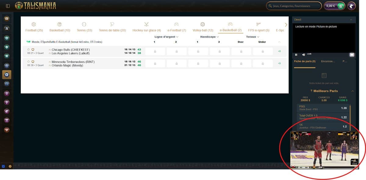 paris en live Talismania Casino