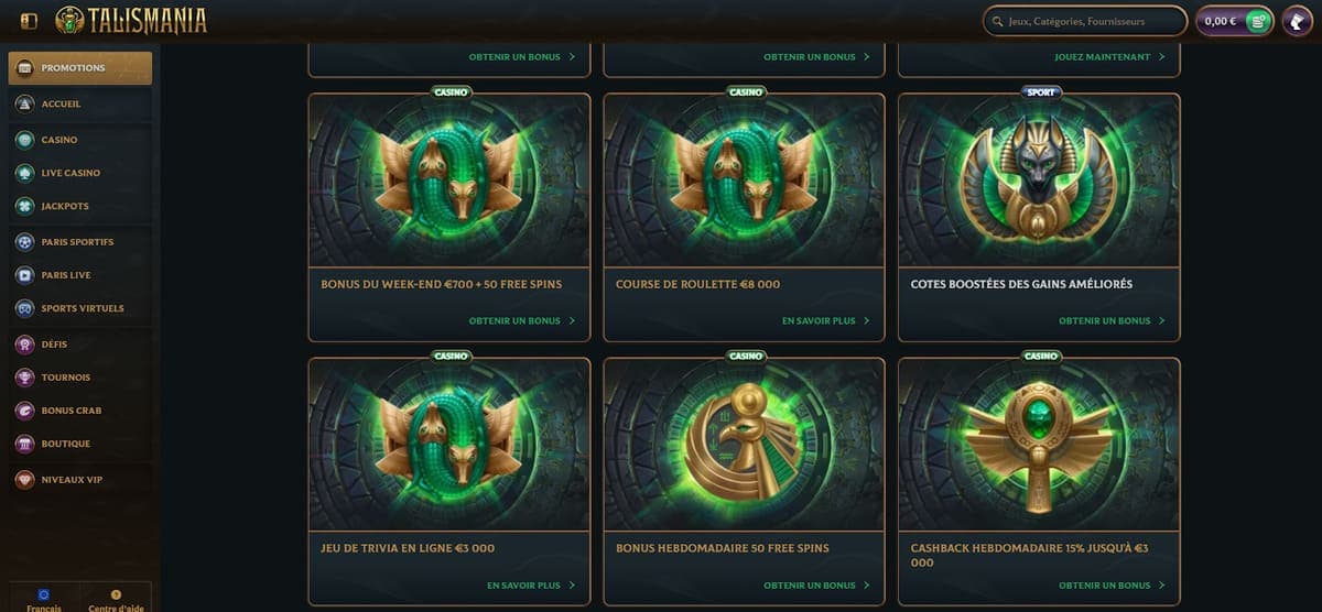 promotions Talismania Casino