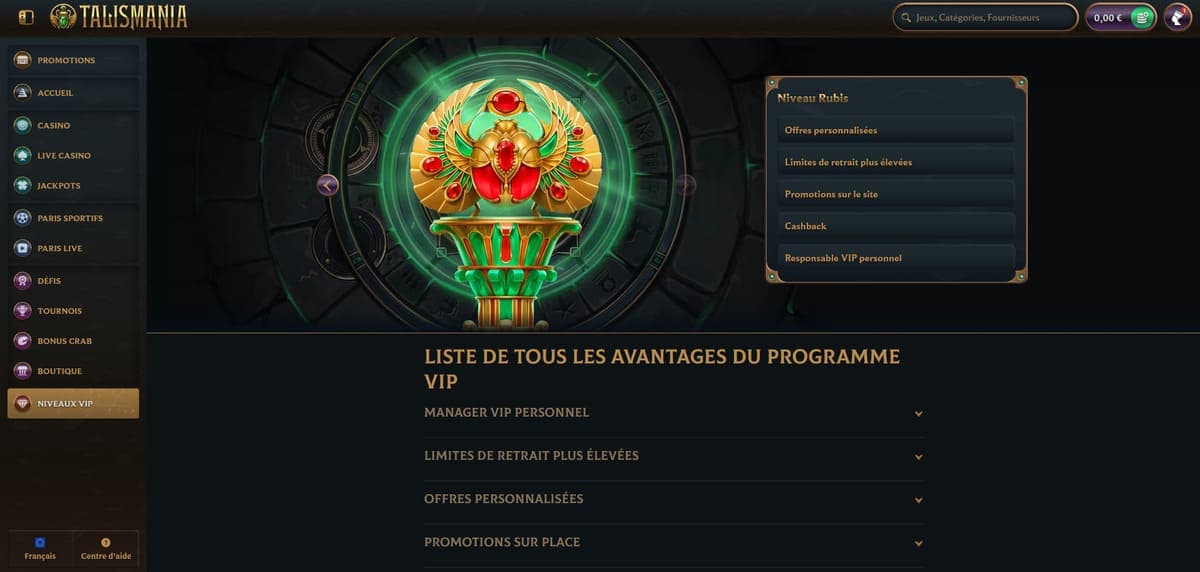 VIP Talismania Casino