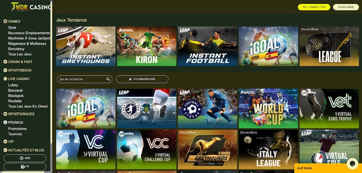 Sports race Thor Casino