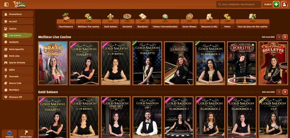 Live Casino Tiki Casino