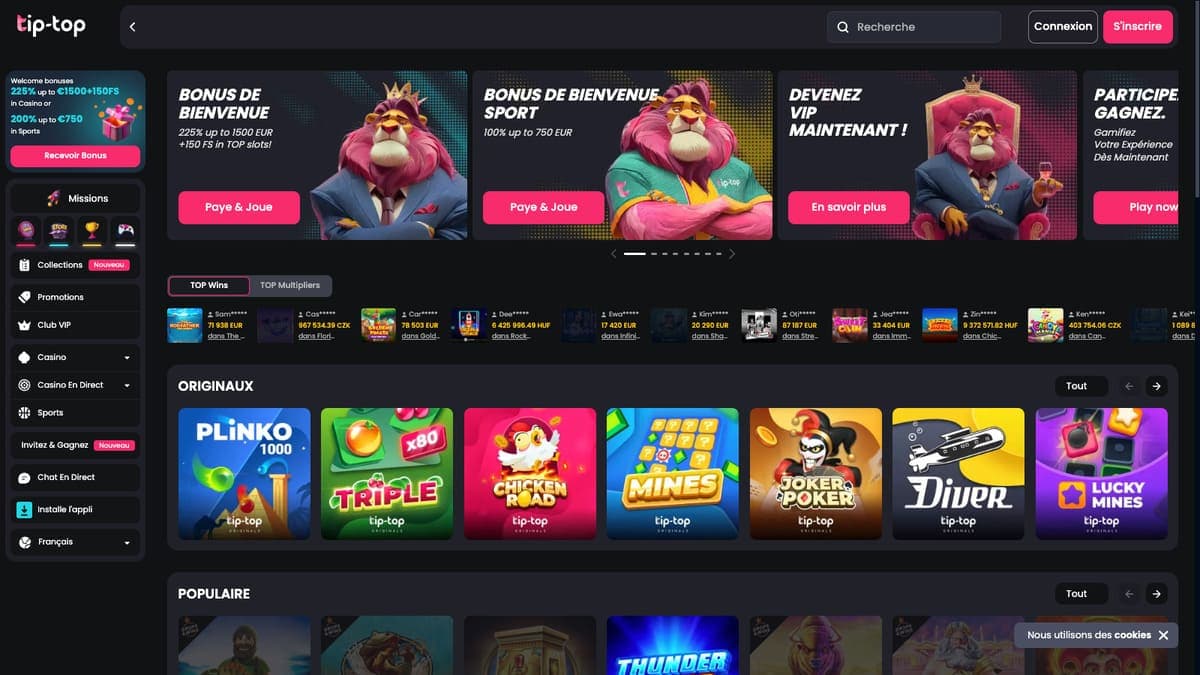Tip Top Bet Casino