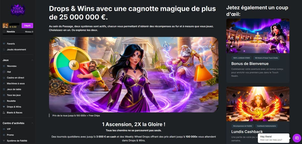 Tournois Touch Casino