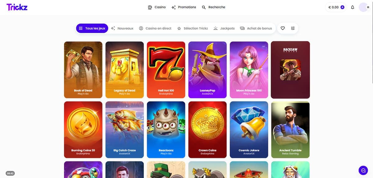 Machines à sous Trickz Casino