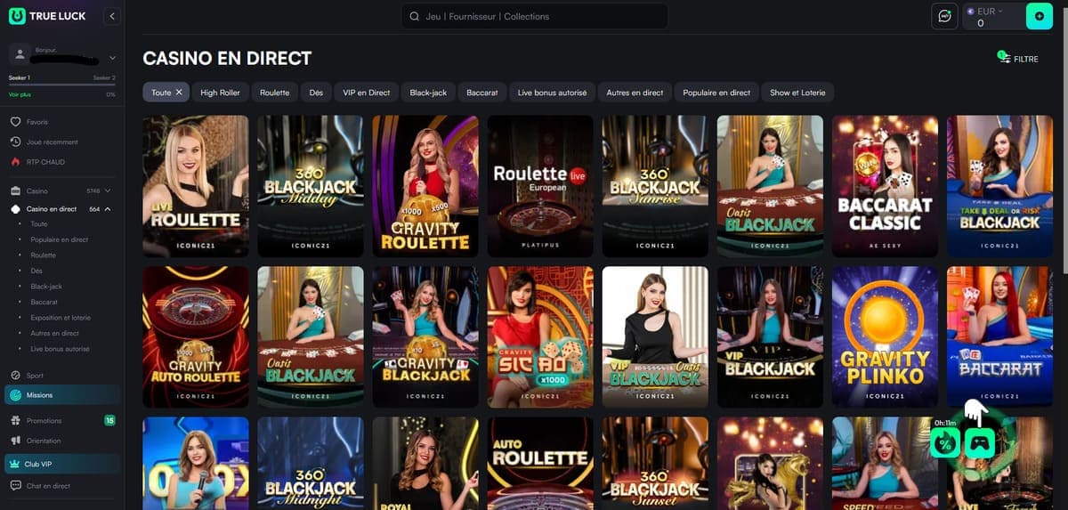 Live TrueLuck Casino