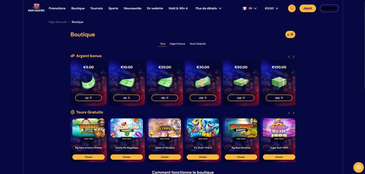 Boutique weekend UnionJackpots Casino