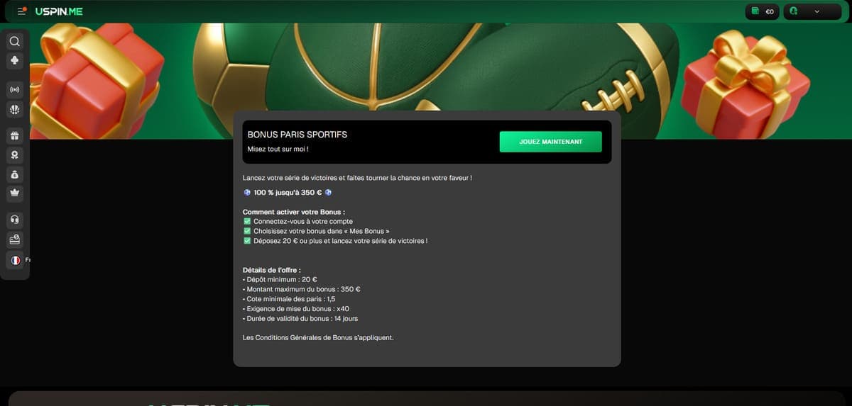 Bonus sport USpin Casino