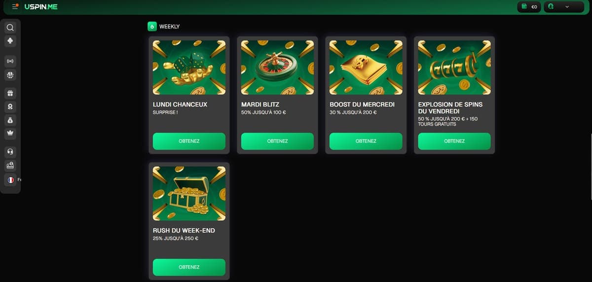 Promos USpin Casino