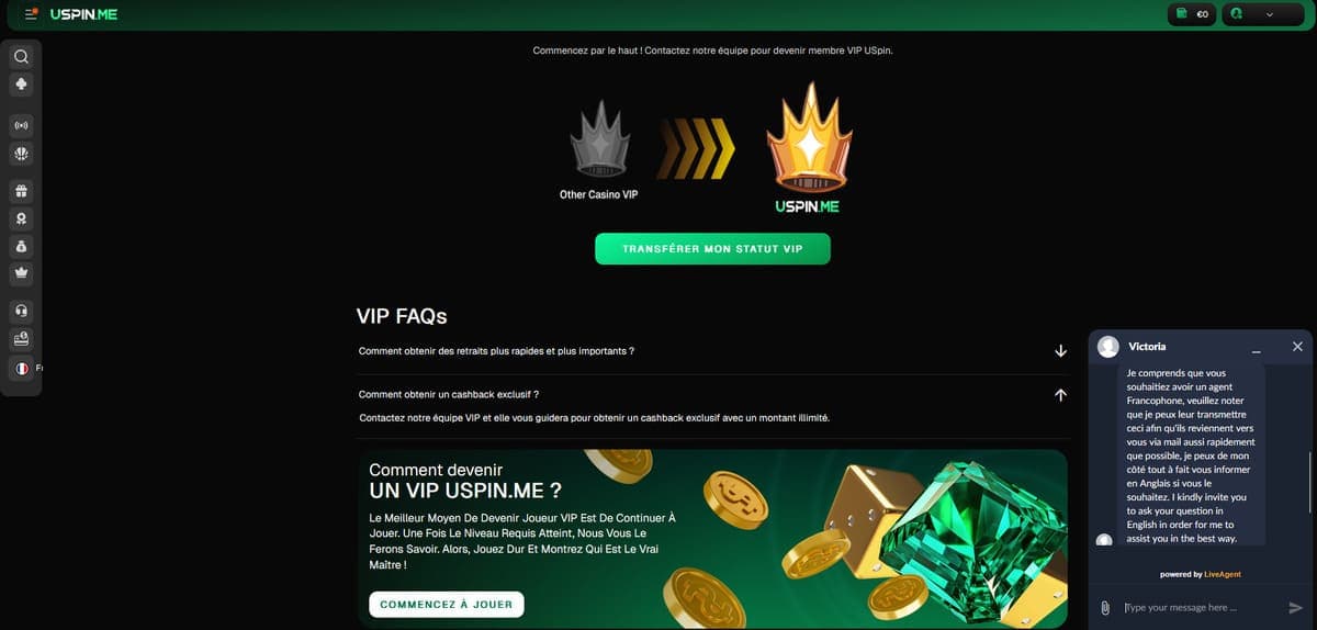 VIP USpin Casino
