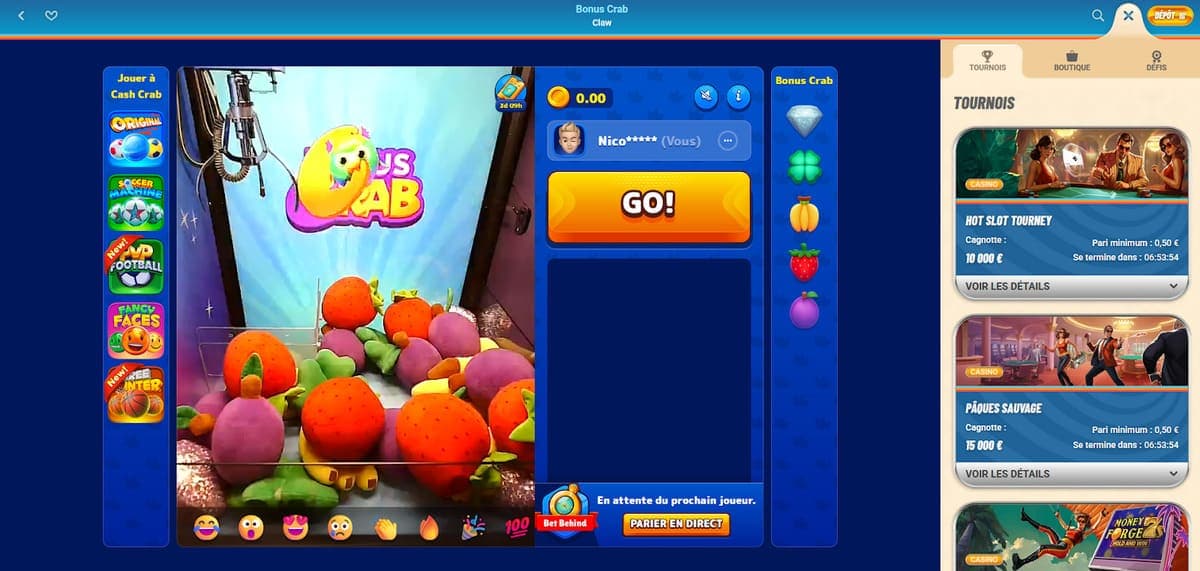 Bonus crab Vegasino Casino