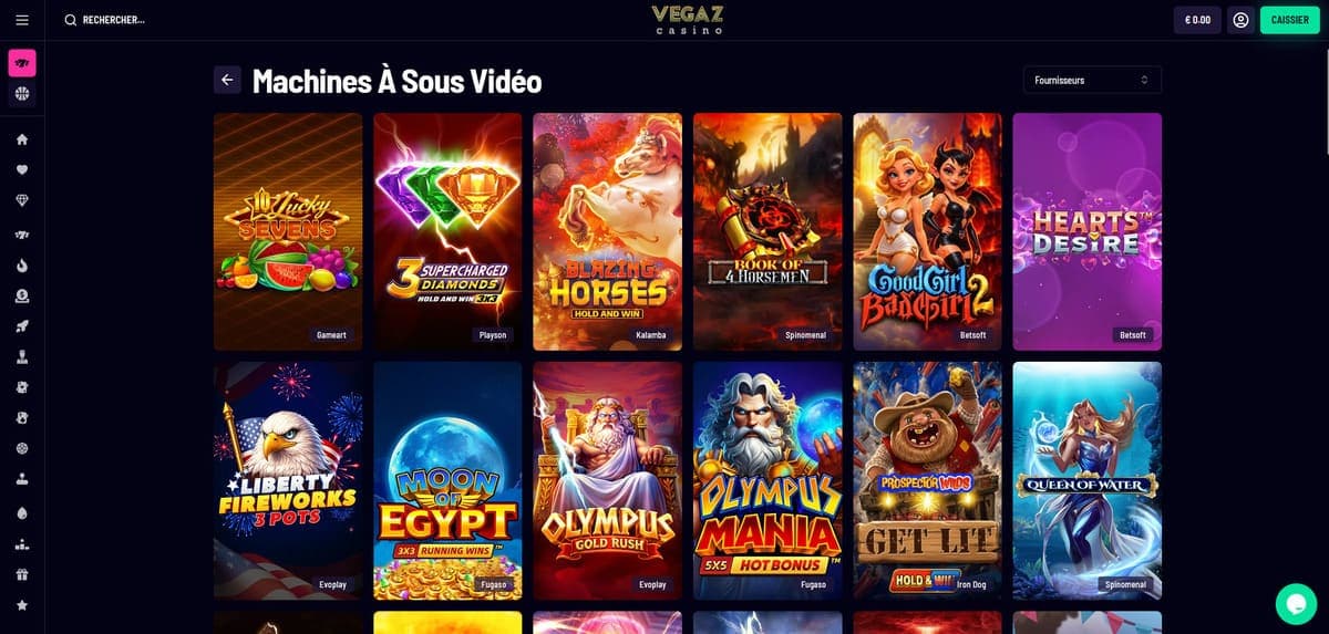 Machines à sous Vegaz Casino