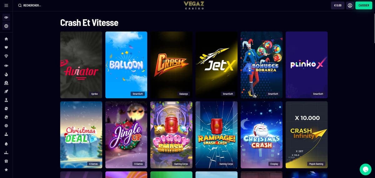 Mini jeux Vegaz Casino