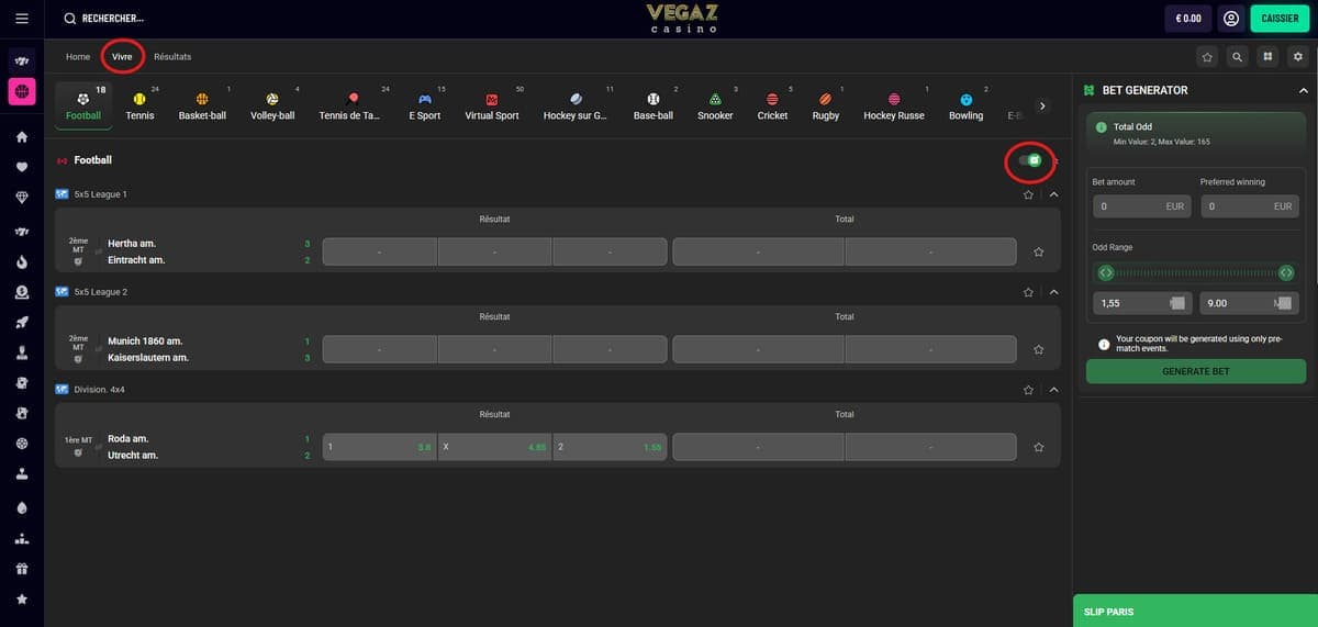 Vivre Vegaz Casino