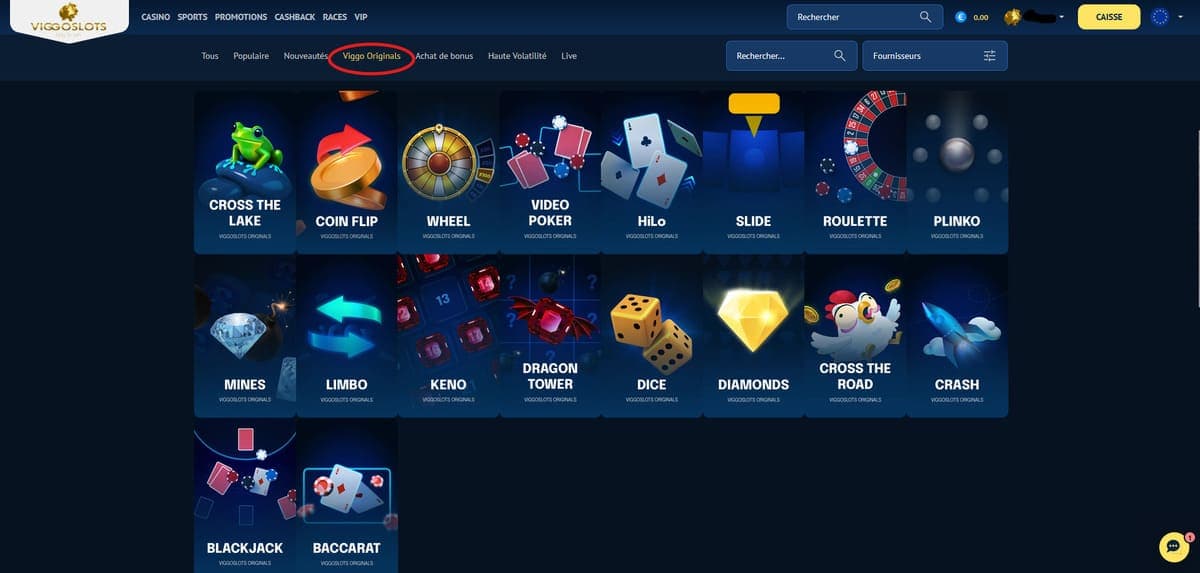 Autres jeux Viggoslots Casino