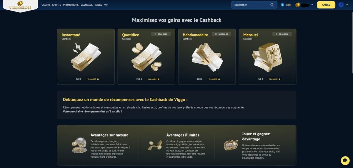 Cashback Viggoslots Casino
