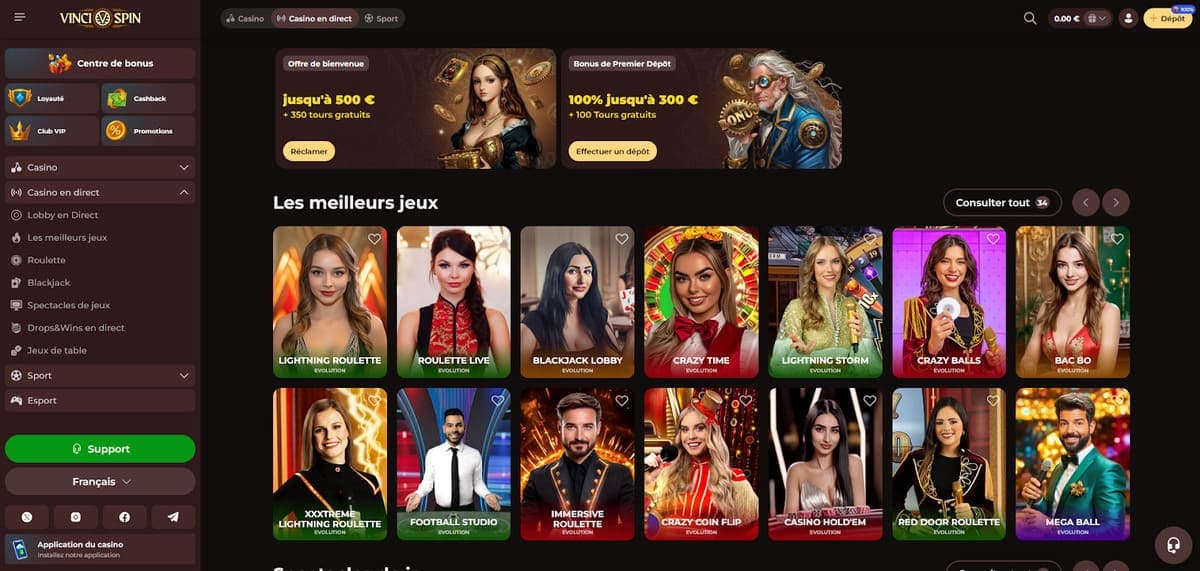 Vincispin casino app