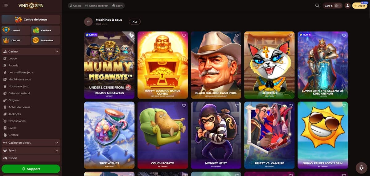 Vincispin casino