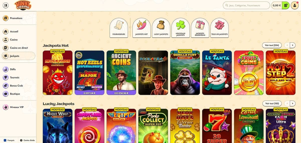 Jackpots Vinyl Casino
