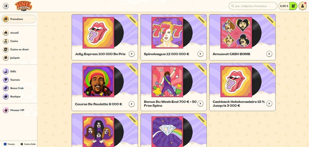 Promos Vinyl Casino