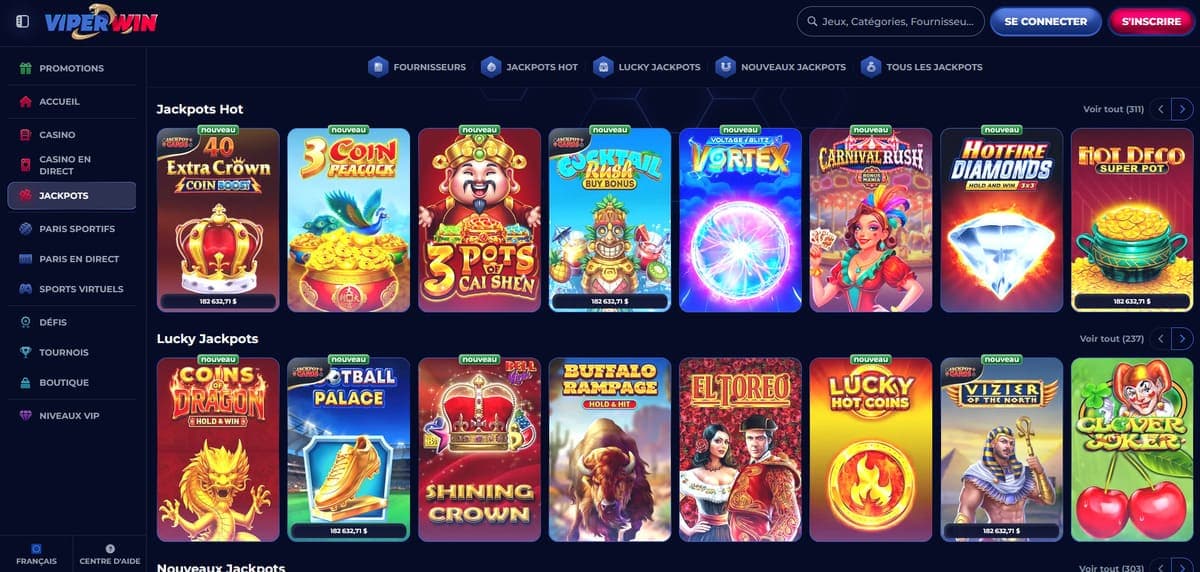 Jackpots ViperWin Casino