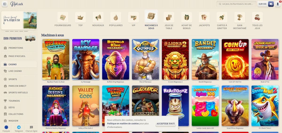 Machines à sous VipLuck Casino