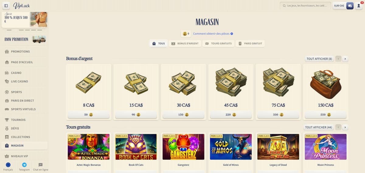 Magasin VipLuck Casino