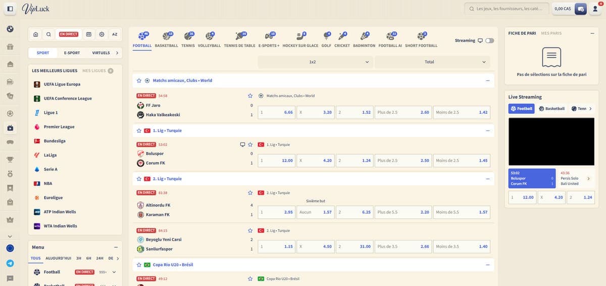 Paris en direct VipLuck Casino