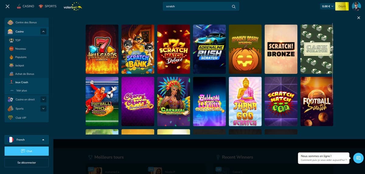 Autres jeux Volerbet Casino