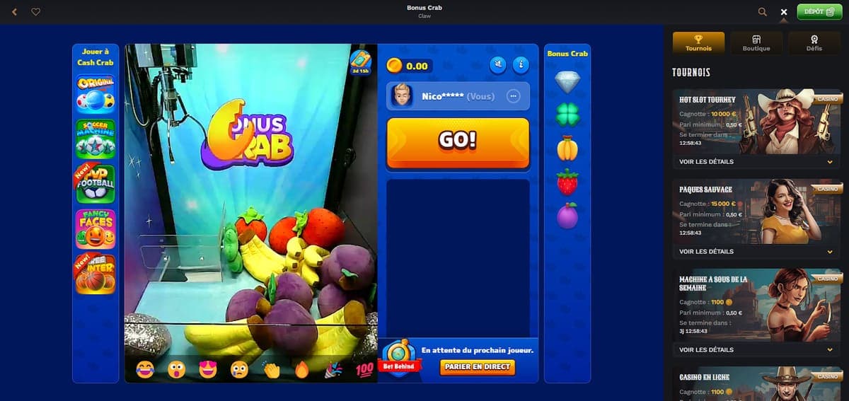 Bonus crab Wildsino Casino