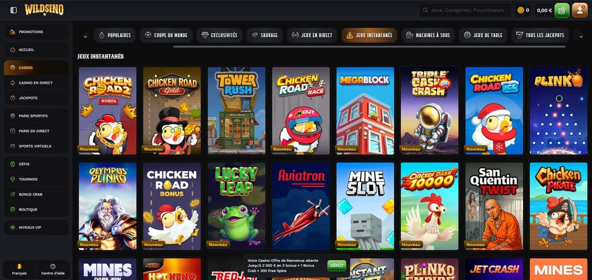 Instantanés Wildsino Casino