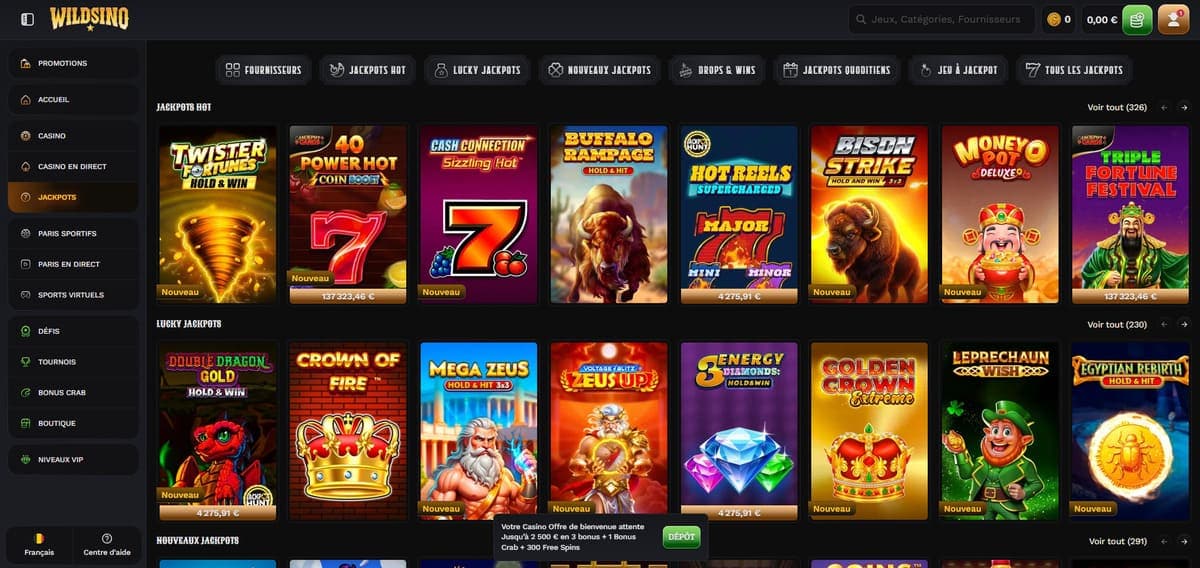Jackpots Wildsino Casino