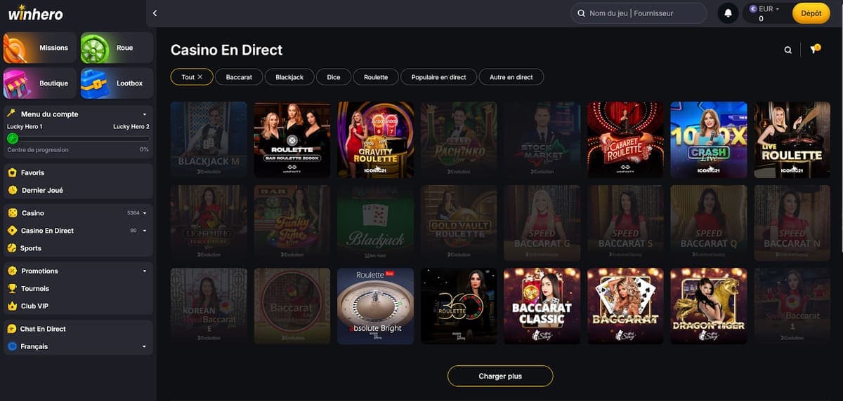 Live Winhero Casino
