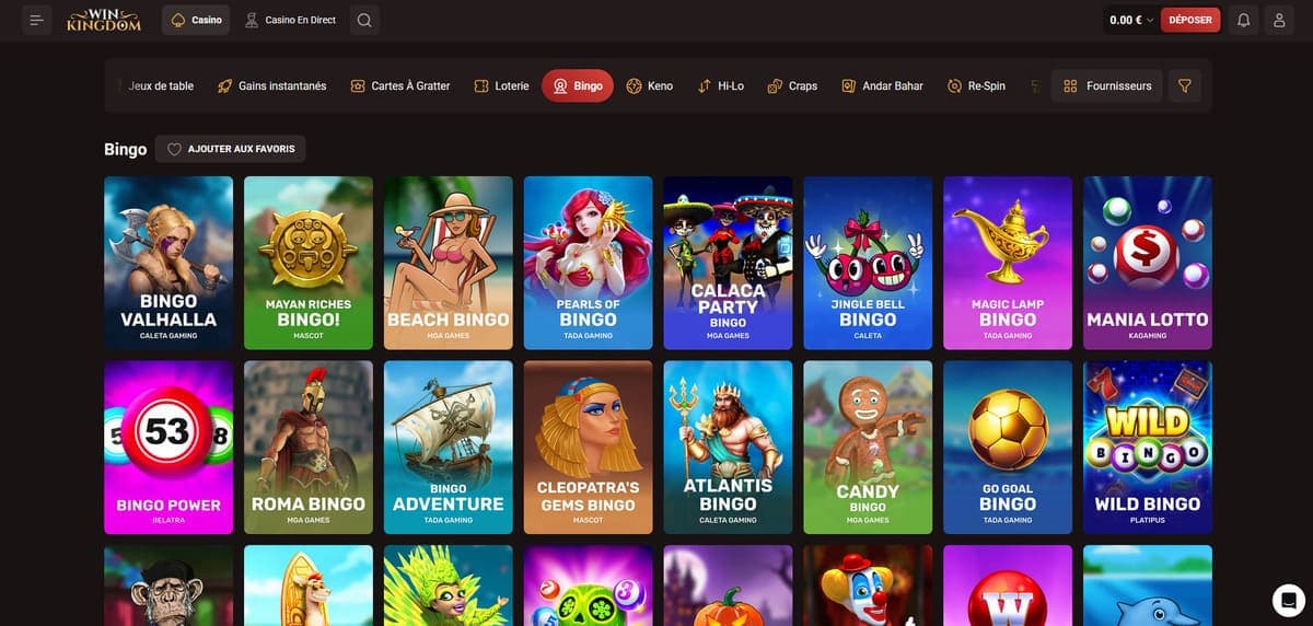 Bingo WinKingdom Casino