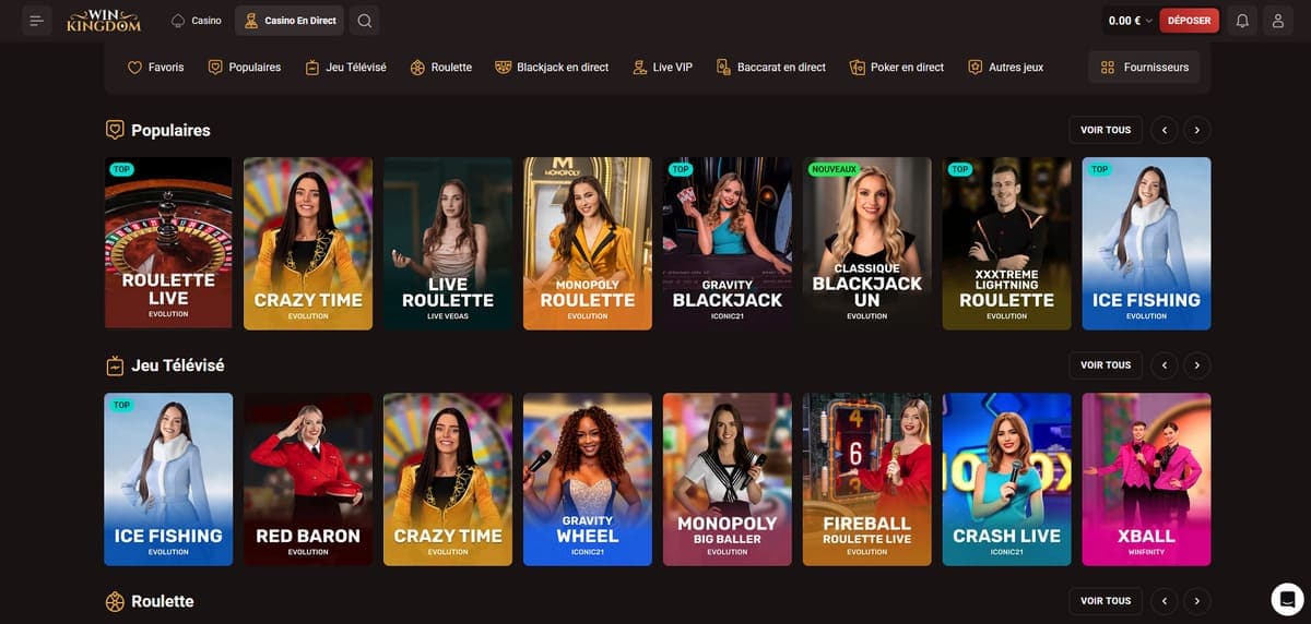 Live WinKingdom Casino