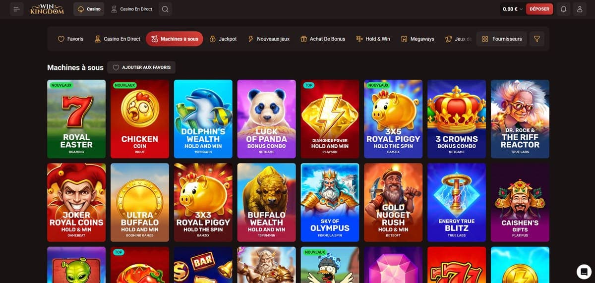 Machines à sous WinKingdom Casino