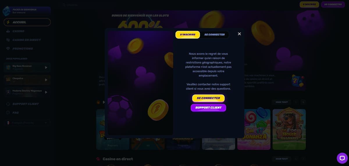 Inscription Wino Casino