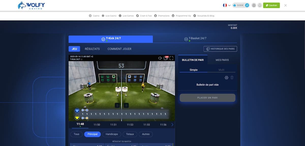 Live Games Wolfy Casino