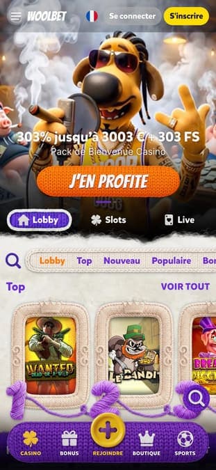 Woolbet casino application