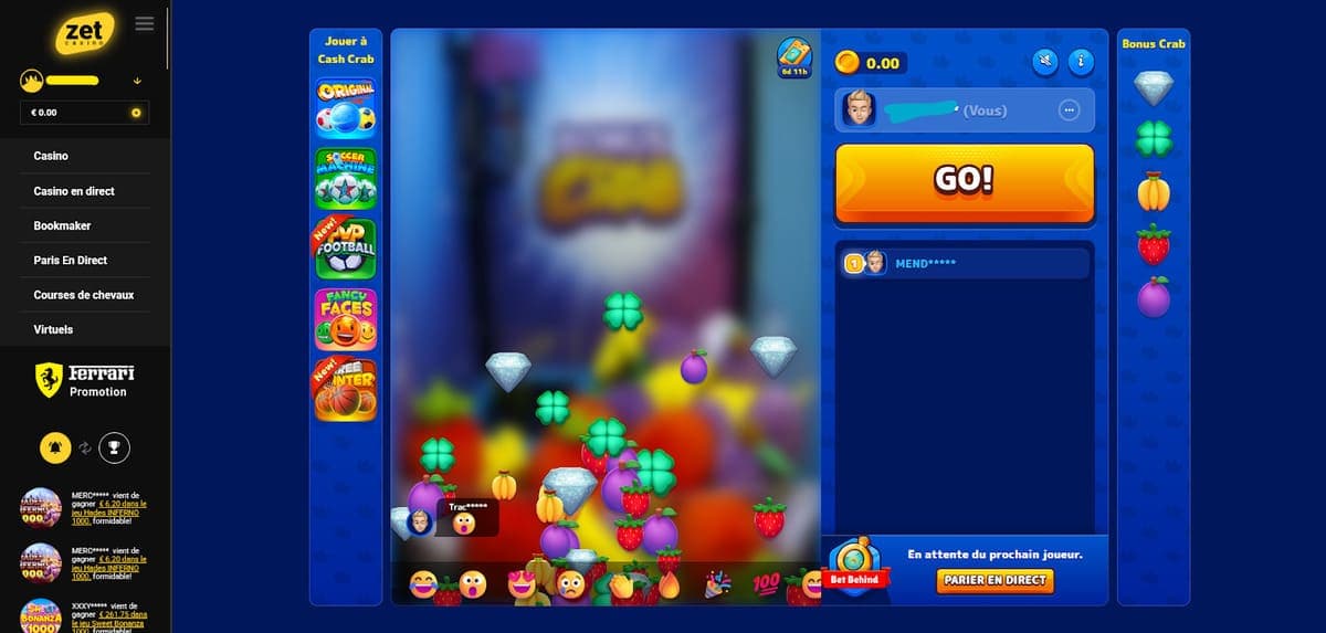 Bonus Crab Zet Casino
