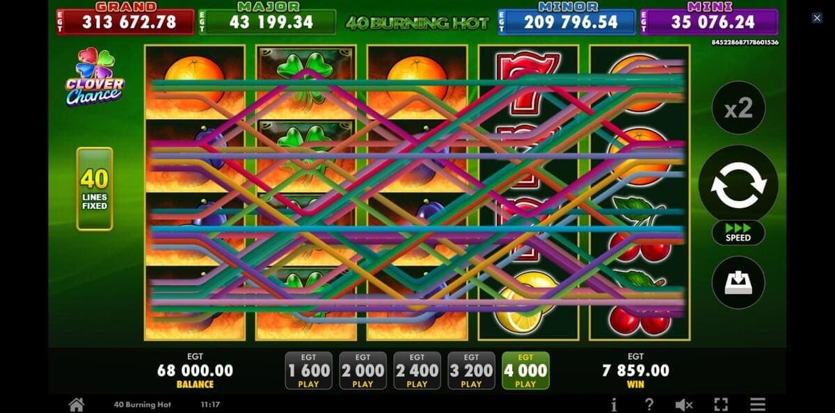 Données techniques 40 Burning Hot Jeu