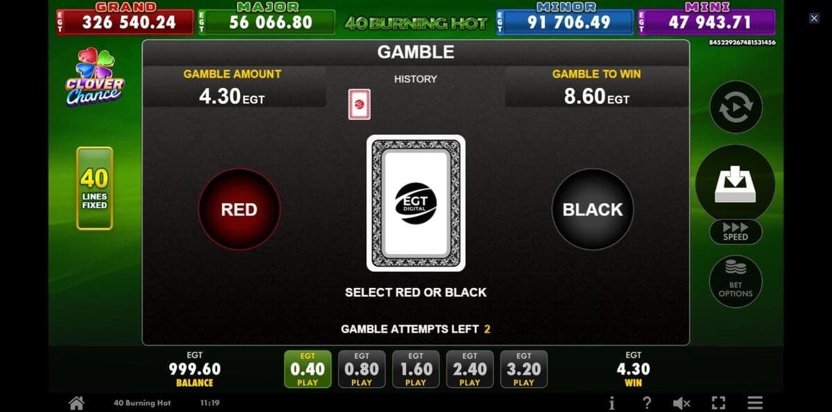 Scatters 40 Burning Hot Jeu