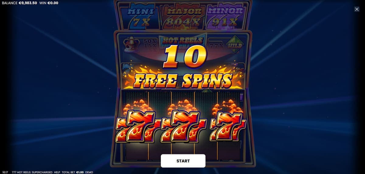 Free Spins - 777 Hot Reels: Supercharged