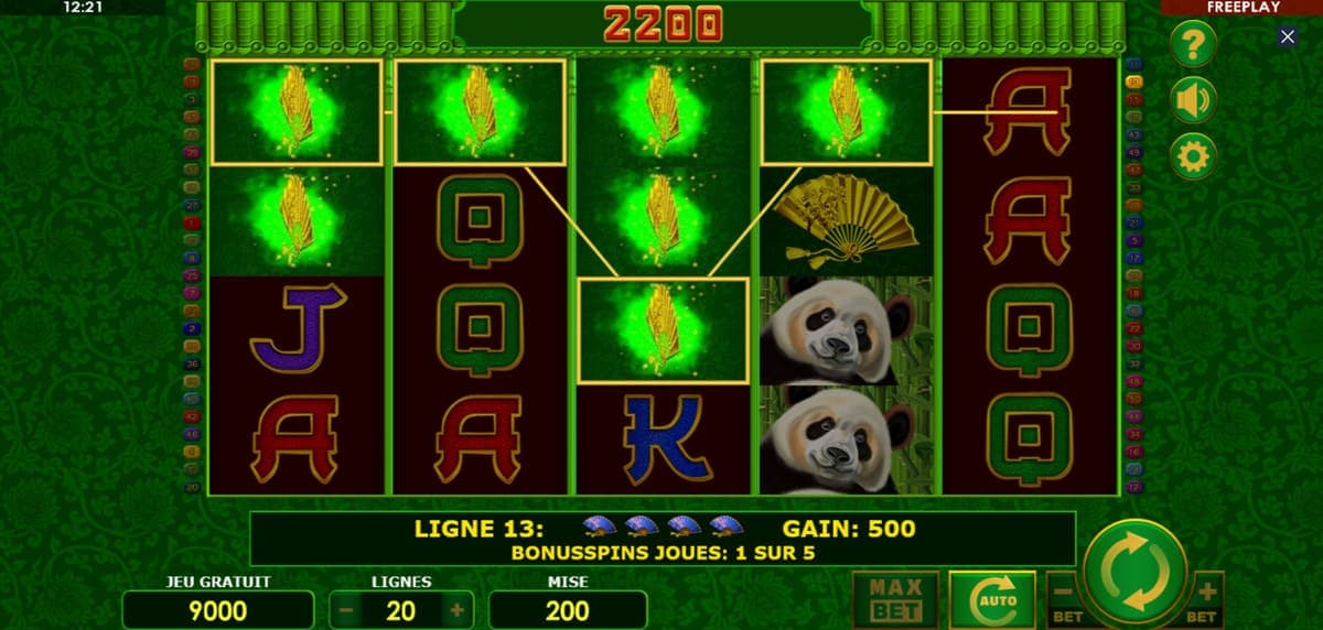 Bonus Spins Big Panda Jeu