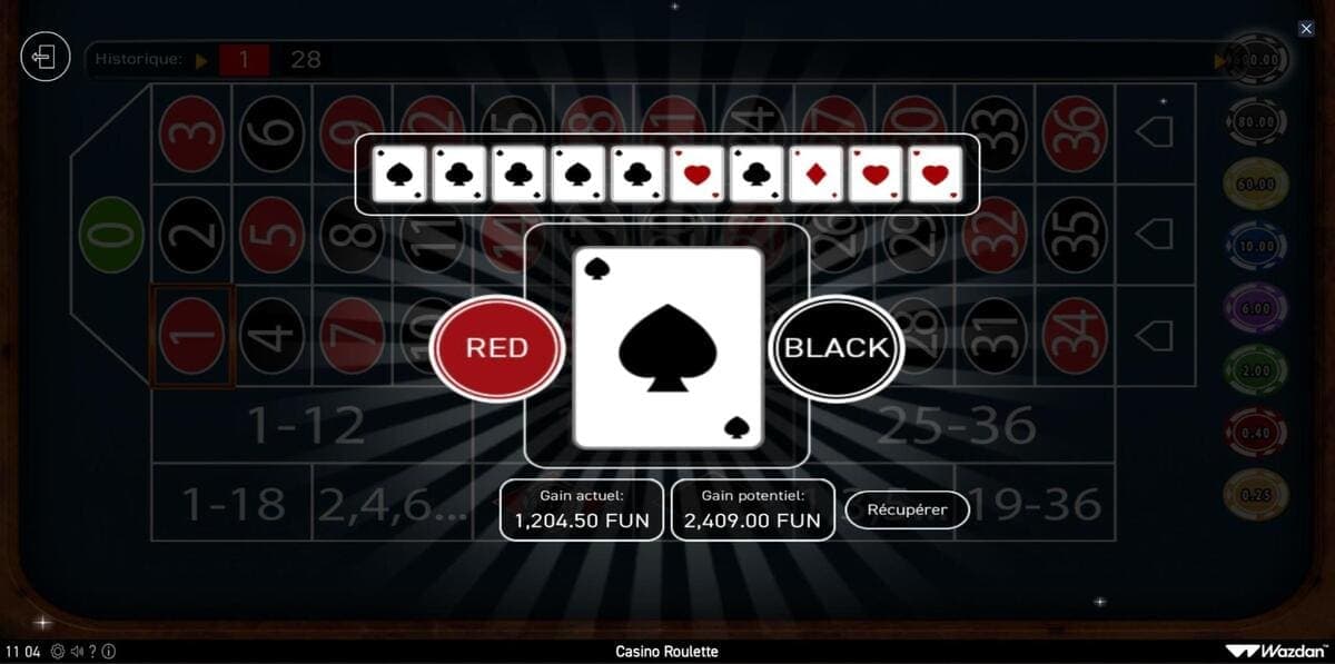 Fonctionnement Casino roulette Wazdan Jeu