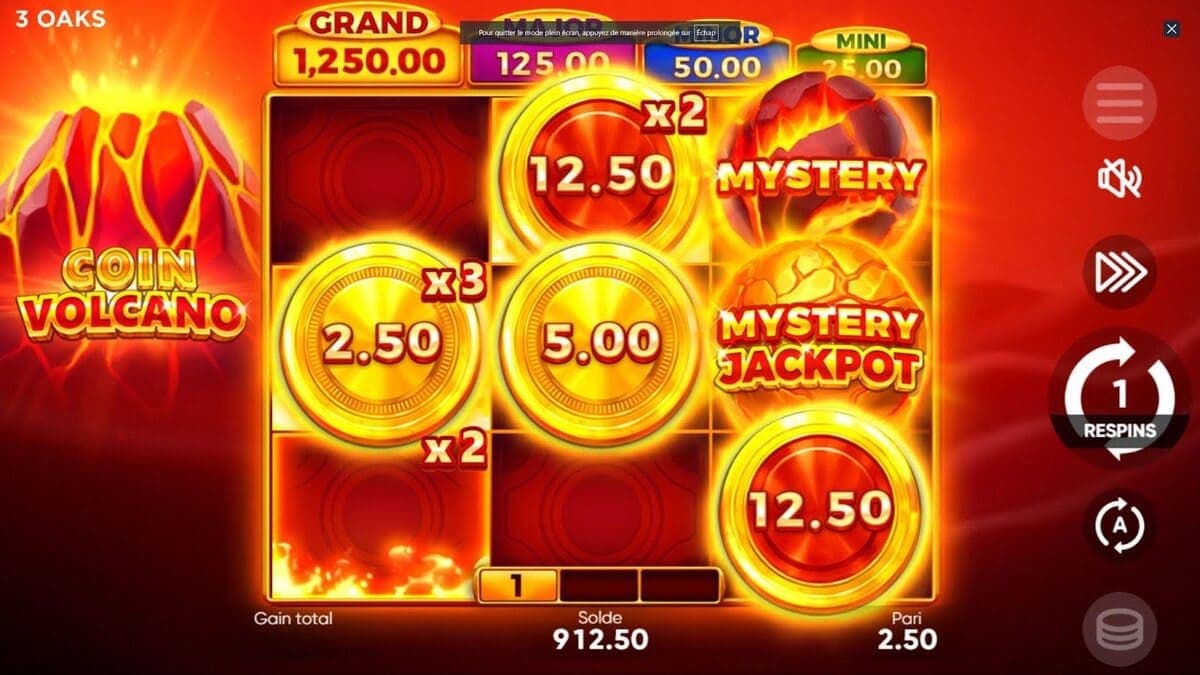 Volcano multipliers Coin Volcano jeu