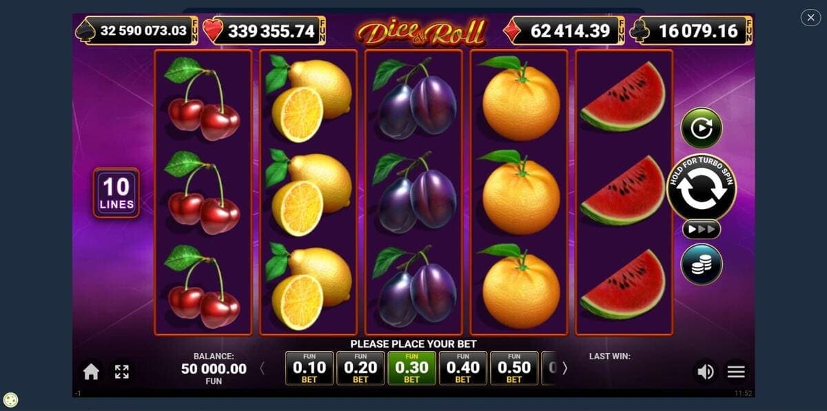 Presentation Dice and Roll Jeu