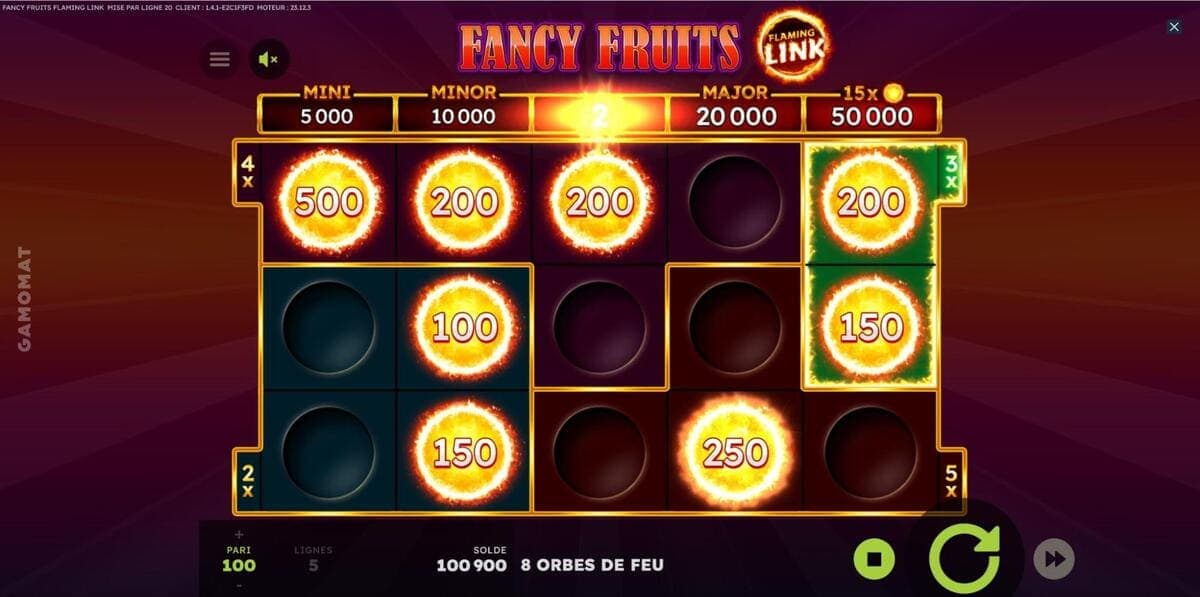 Gains Fancy Fruits Jeu