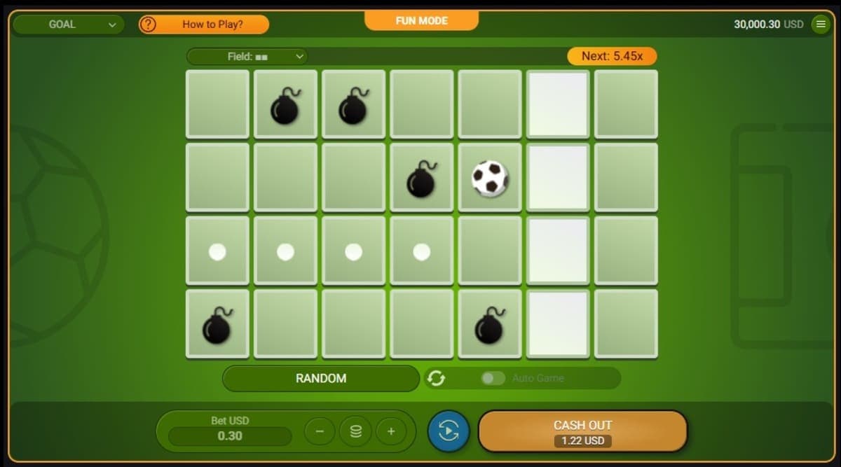 Mine Goal Spribe Jeu