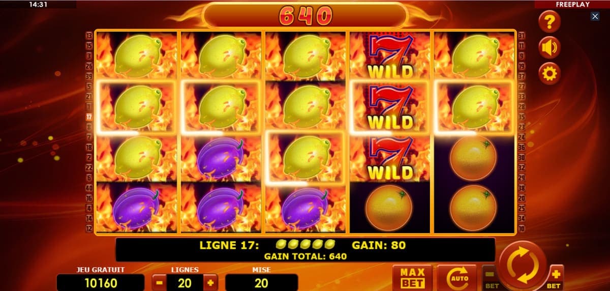 Test Hot Fruits 40 Jeu