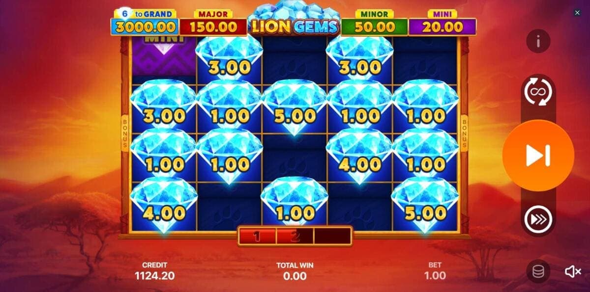 Gains Lion Gems Jeu